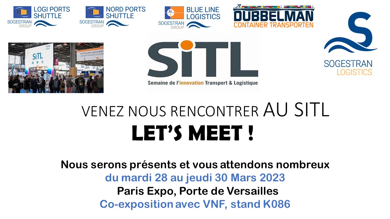 Nous vous donnons rendez-vous au SITL du 28 au 30 mars Paris Expo porte de Versailles